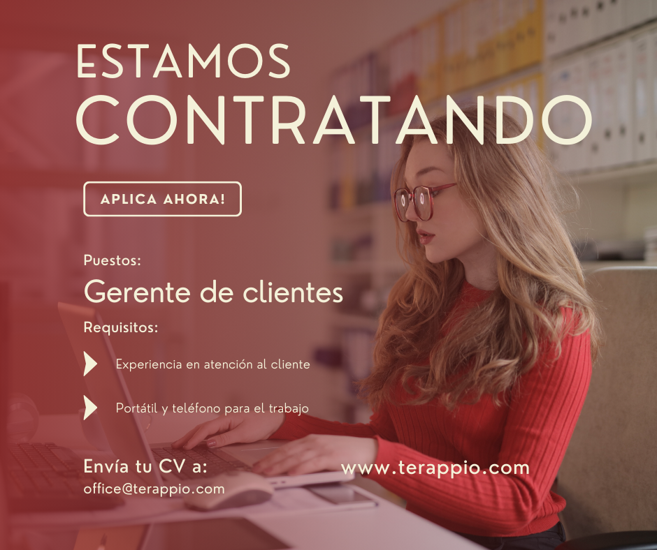 Oferta de empleo: Gerente de confirmación de solicitudes de clientes