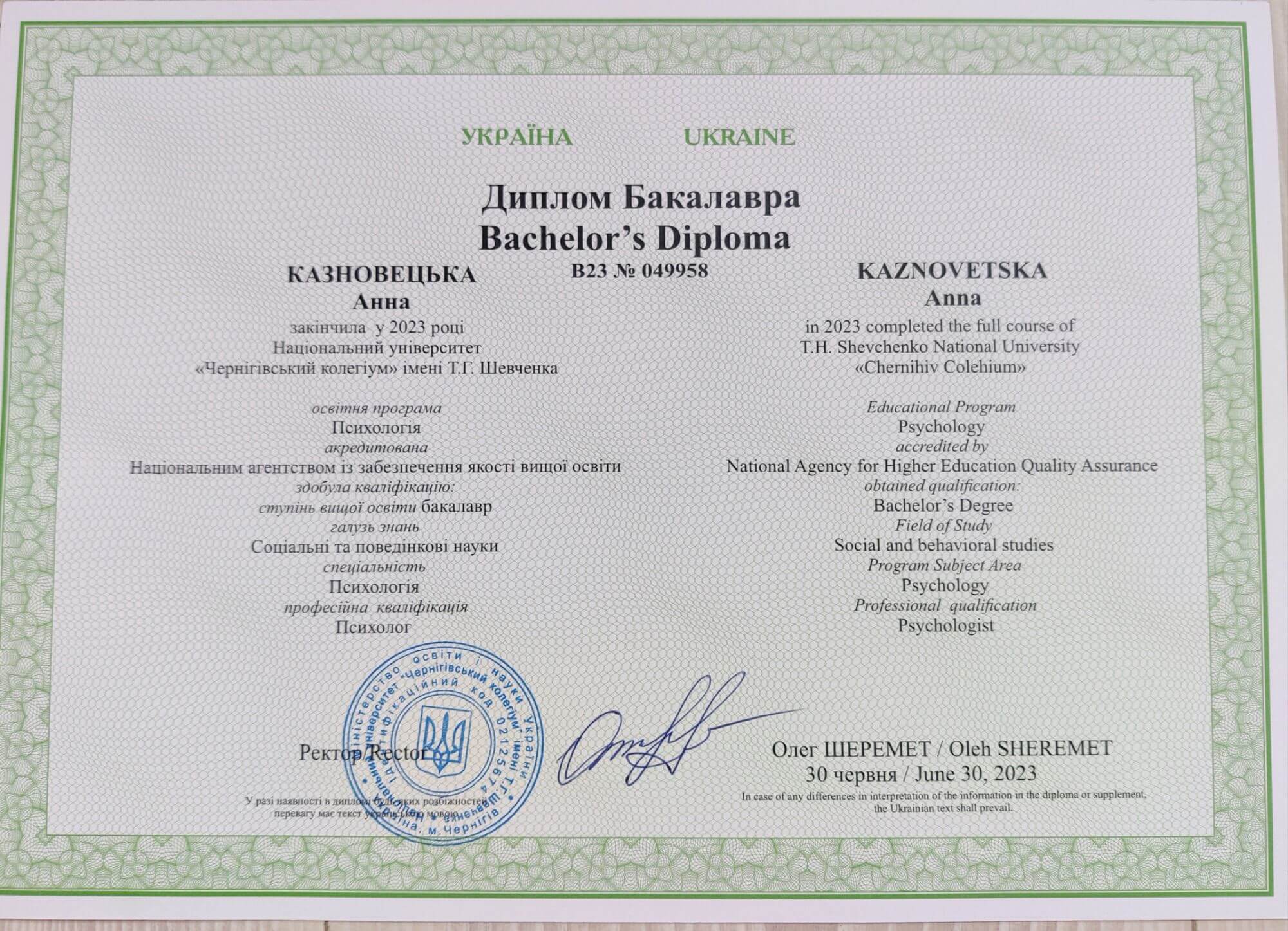 Анна Казновецкая